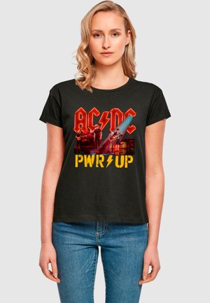ACDC -PWRUP STAGE LIGHTS BOX TEE - Printtipaita - black