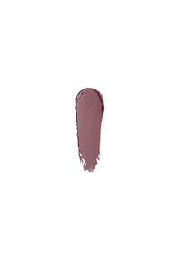 Matta läppstiftsprov i en dämpad mauve-färg, med en slät textur och lätt glans i kanterna, på en vit bakgrund.