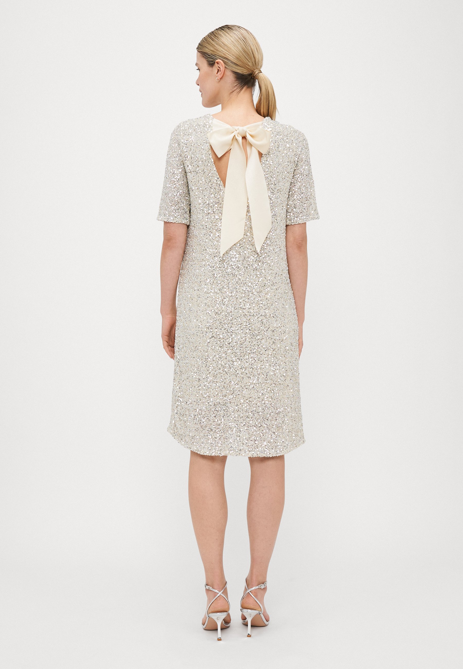 ONLY Tall ONLBEX BOW DRESS - Cocktail dress / Party dress - pumice stone/ silver/beige - Zalando.ie