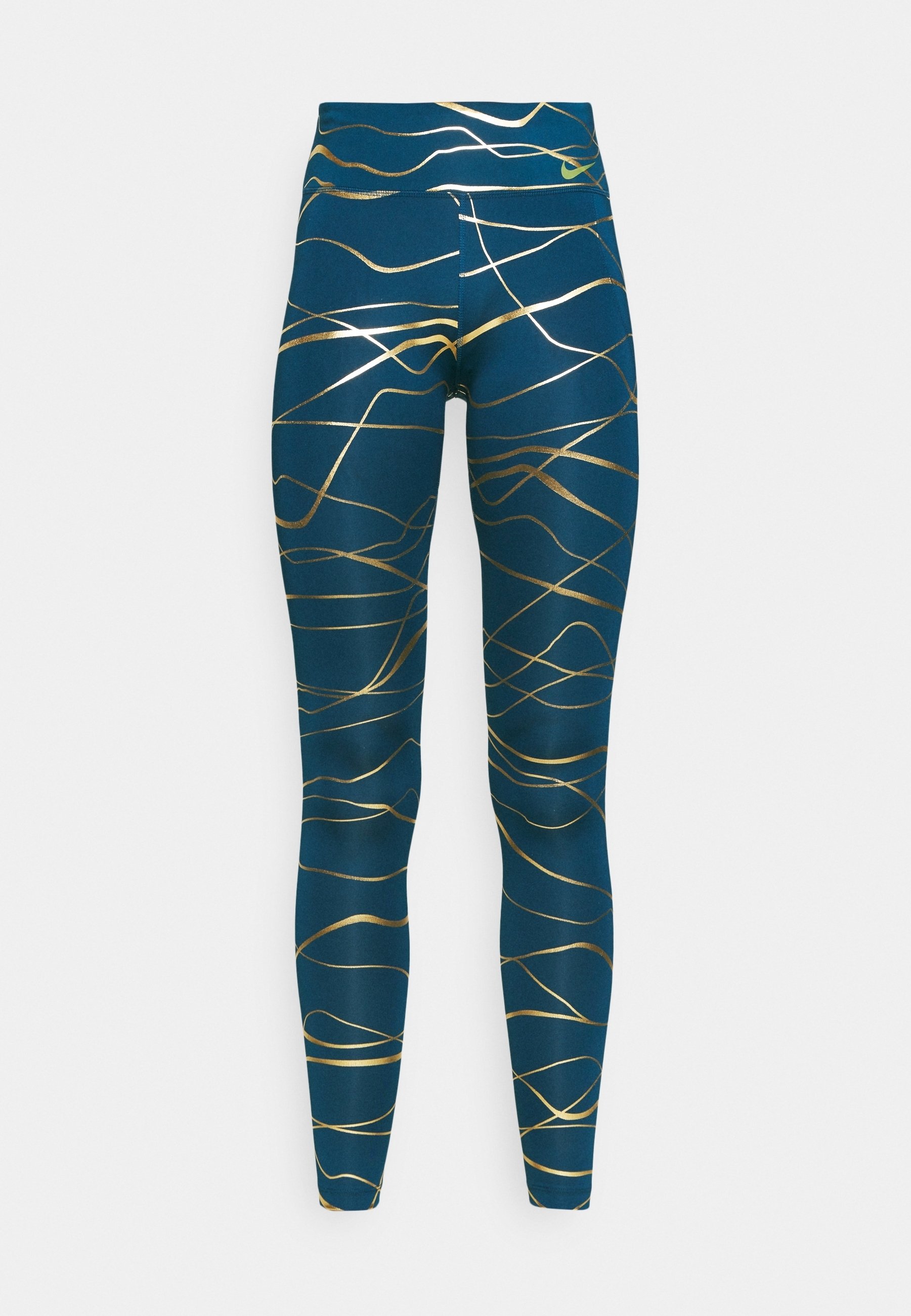 nike blue and gold leggings