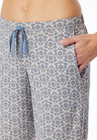 Schiesser MIX 3/4 LANG - Bas de pyjama - hellblau beige