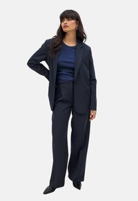 NA-KD HEAVY HIGH WAIST  - Hlače - navy