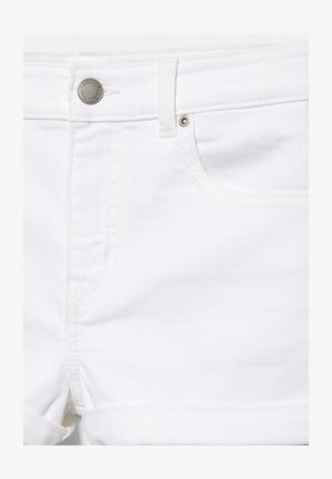 PULL&BEAR, MID-WAIST - Farmer rövidnadrágok - white