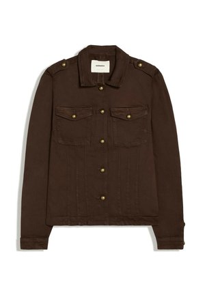 Bershka NAPOLEON DENIM - JACKET - Cowboyjakker - dark brown