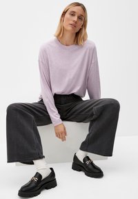 s.Oliver LONGSLEEVE GLITZEREFFEKT - Langarmshirt - perlmuttrosa