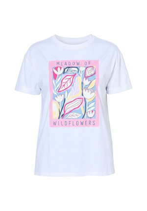 Angel of Style, T-SHIRT, BOXY FIT, FLORAL PRINT - T-shirt print - snow white