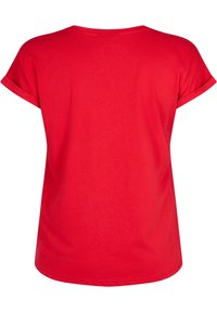 Zizzi SHORT SLEEVED BLEND - Camiseta básica - tango red