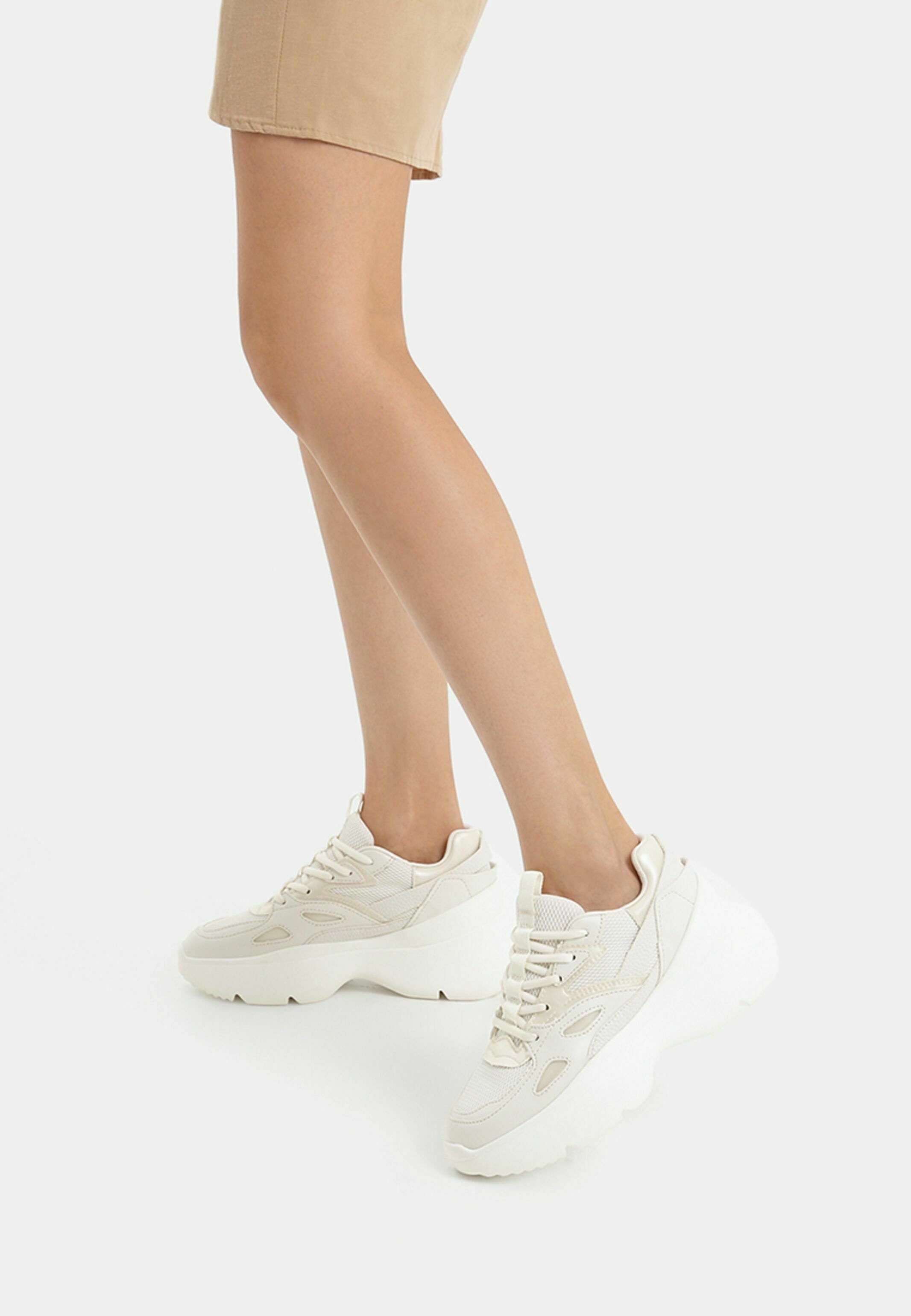 Bershka Sneakers laag - white/wit - Zalando.nl