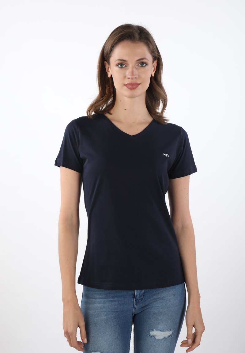 Damen T-Shirts | Edoardo Caravella T-Shirt basic navy/dunkelblau - BP06890 Damen T-Shirts | Edoardo Caravella T-Shirt basic navy/dunkelblau - BP06890