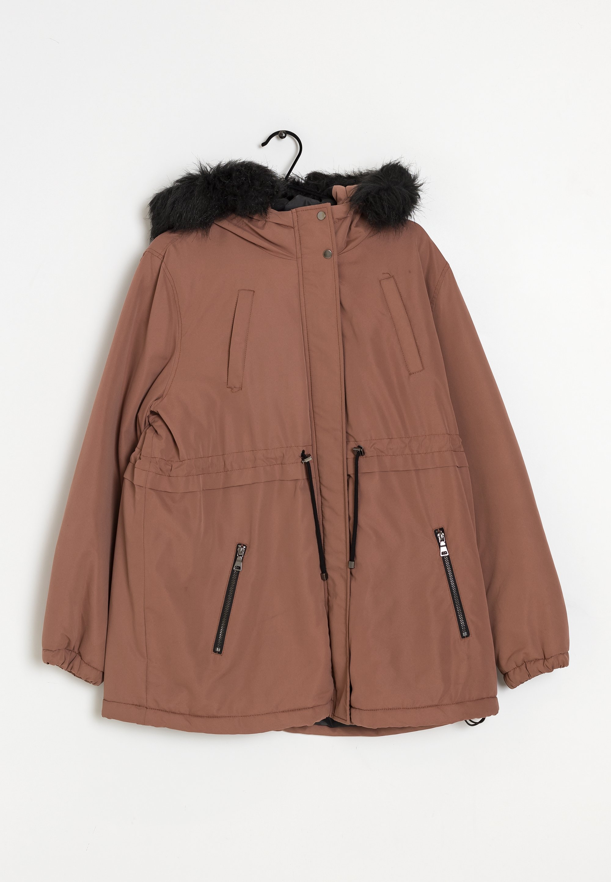 Giacca Invernale MAMALICIOUS Donna - Con Cappuccio In Pelliccia Sintetica, Poliestere Riciclato, Per Gravidanza - Foto 7