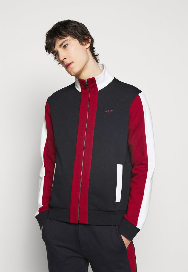 veste en sweat zippée - ink/red/bone
