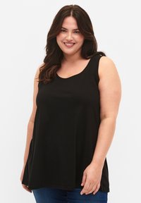 Zizzi - MIT A LINIE - Blouse - black solid Thumbnail Image 1