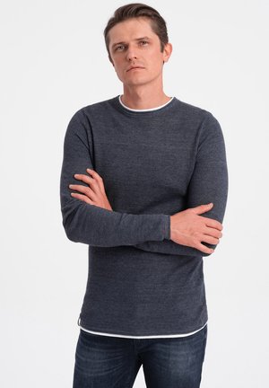 Ombre Strickpullover - navy blue