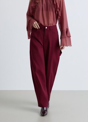 Calliope, PANTALONE LUNGO TINTA UNITA - Pantaloni - bordeaux
