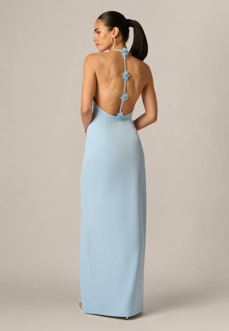 bodycon formal dress Tight Long Prom Dress with Back Drape Kelly / Large