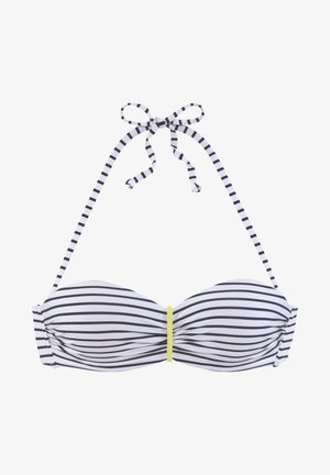 VENICE BEACH BANDEAU - Bikini top - schwarz weiß limette