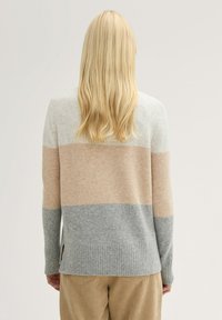 TOM TAILOR DENIM Pulover - grey beige colorblock