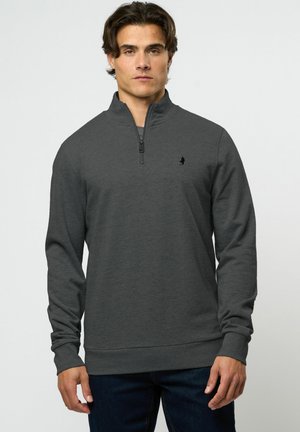 CLEMENT HALF-ZIP   - Bluză de molton - dark grey melange