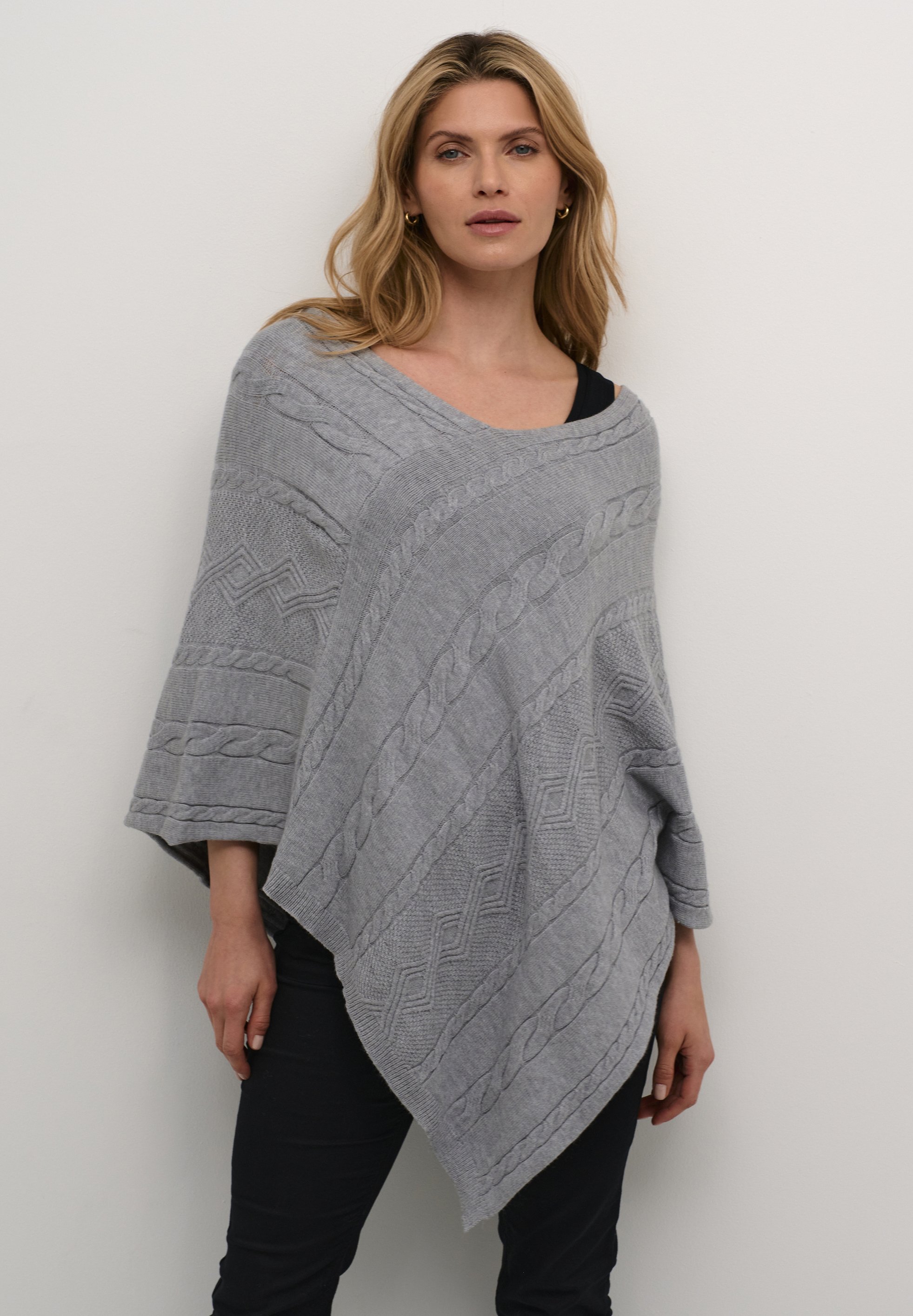 Poncho Réversible Dusk Par Knit Factory - Cardigan Long Polyvalent, Deux Looks En Un - 9