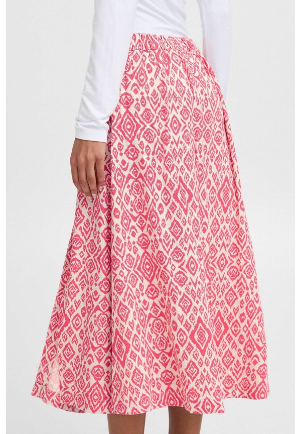 IHLINNO - A-line skirt - geranium diamond ikat3
