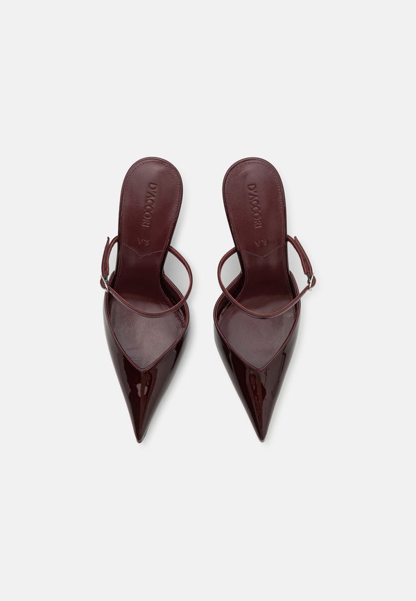 RUBY WEDGE - Heeled mules - cherry jelly2