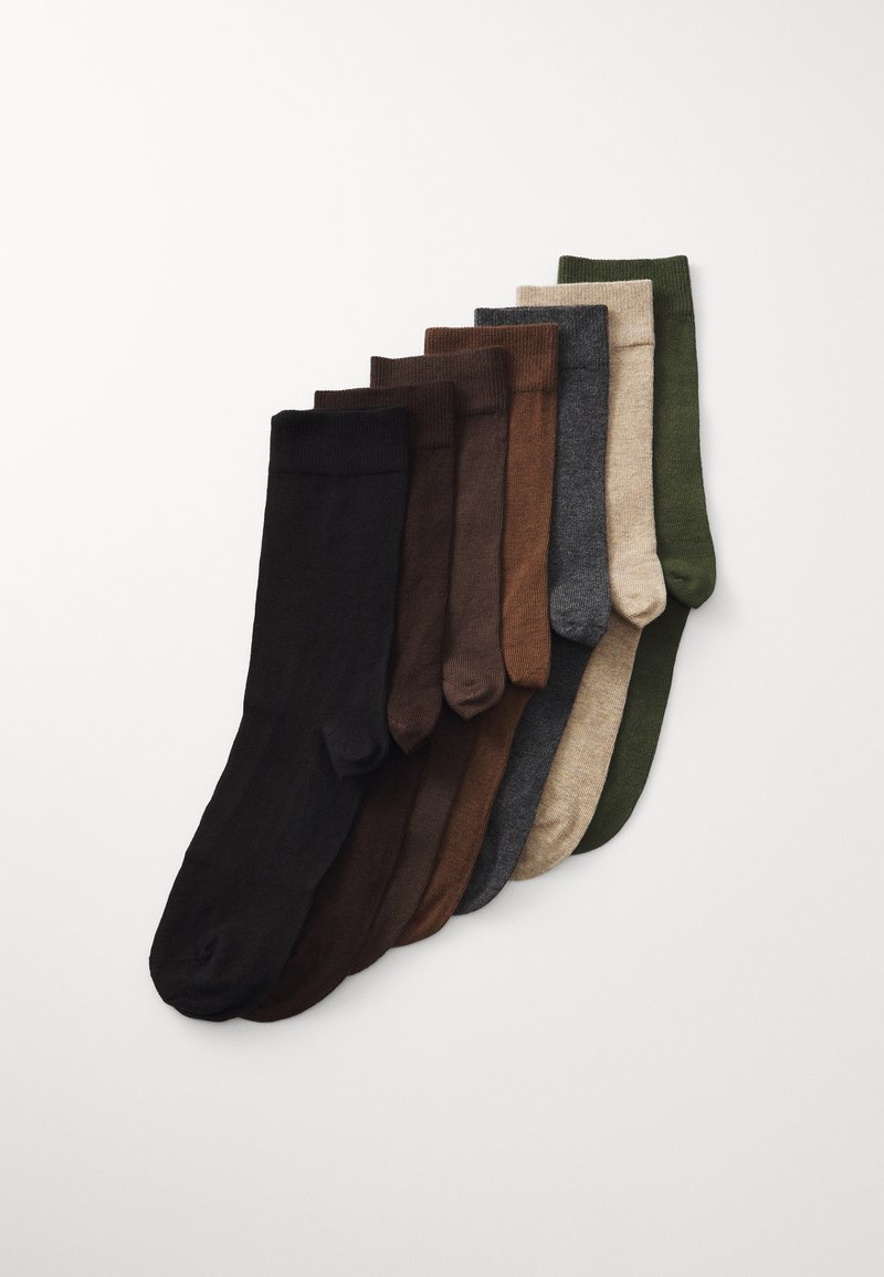 Pier One 7 PACK - Sokid - brown/bordeaux/dark blue