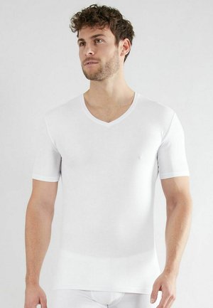 KURZARM V-AUSSCHNITT | 2ER PACK - T-shirt basique - weiß