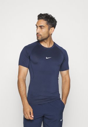 Nike Performance TIGHT - Sport T-Shirt - obsidian/white