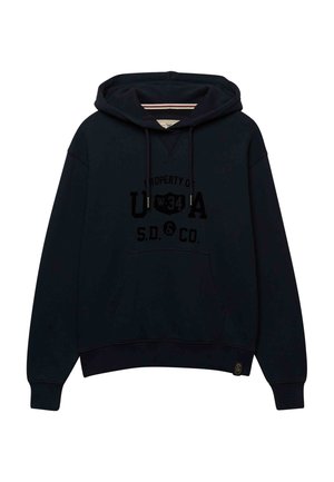 Superdry & Co, SUPERDRY ATHLETIC FLOCK HOODIE.. - Hoodie - black