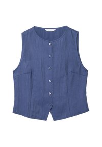 TEXTURED WITH BUTTONS - Väst - dark blue
