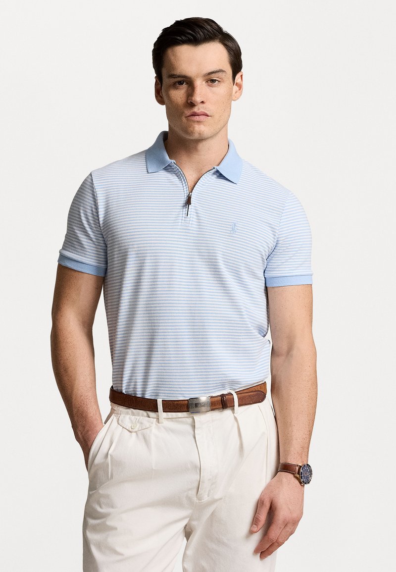 Polo Ralph Lauren CUSTOM SLIM FIT STRETCH MESH POLO SHIRT - Polo krekls - office blue/white