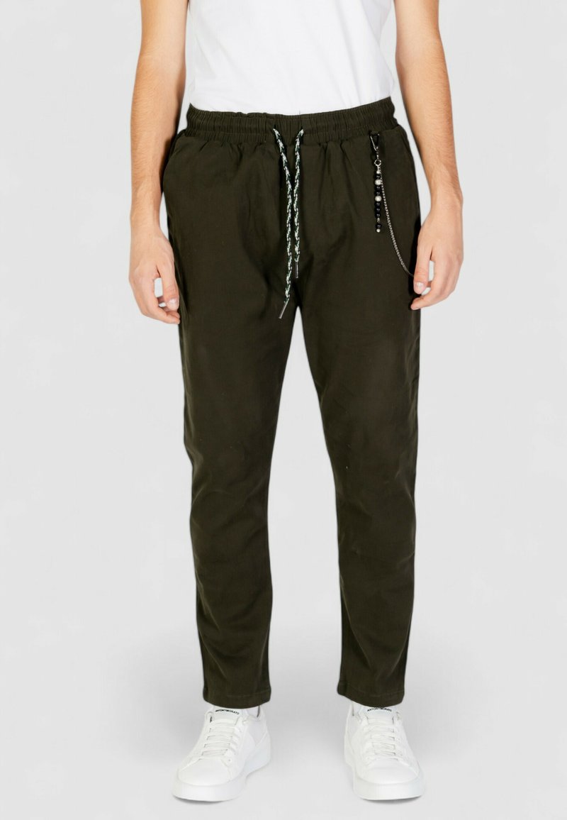 Gianni Lupo DRAWSTRING LOW CROTCH - Pantaloni - olive green