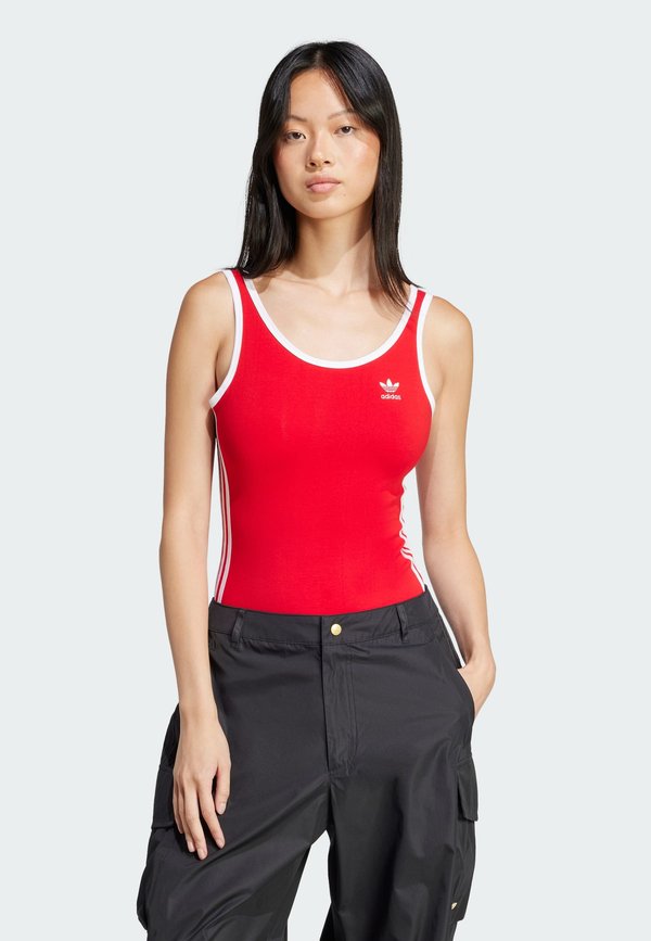 ADICOLOR 3-STRIPES BODYSUIT - Top - better scarlet