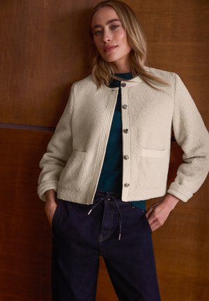 Street One, TEDDY JACKET WITH TEXTURED DETAILS - Veste polaire - clay sand