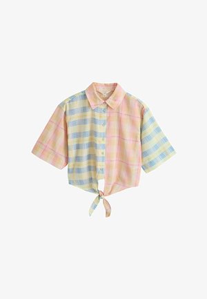 Next, Overhemdblouse - pink yellow spliced check