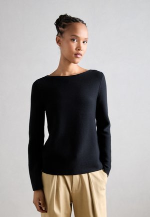 LONGSLEEVE BOAT NECK - Jumper - black