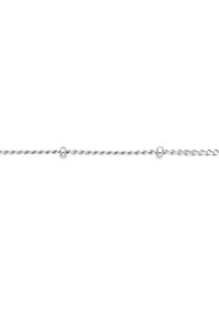 Silver chain bracelet featuring twisted links with smooth spherical accents. The design is streamlined and minimalist, showcasing brilliant shine.