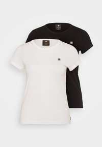 EYBEN SLIM 2 PACK - Basic T-shirt - black/white