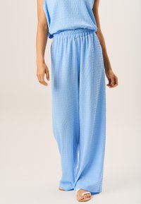 GINI LONDON TEXTURED ELASTIC WAIST PULL ON - Trousers - blue