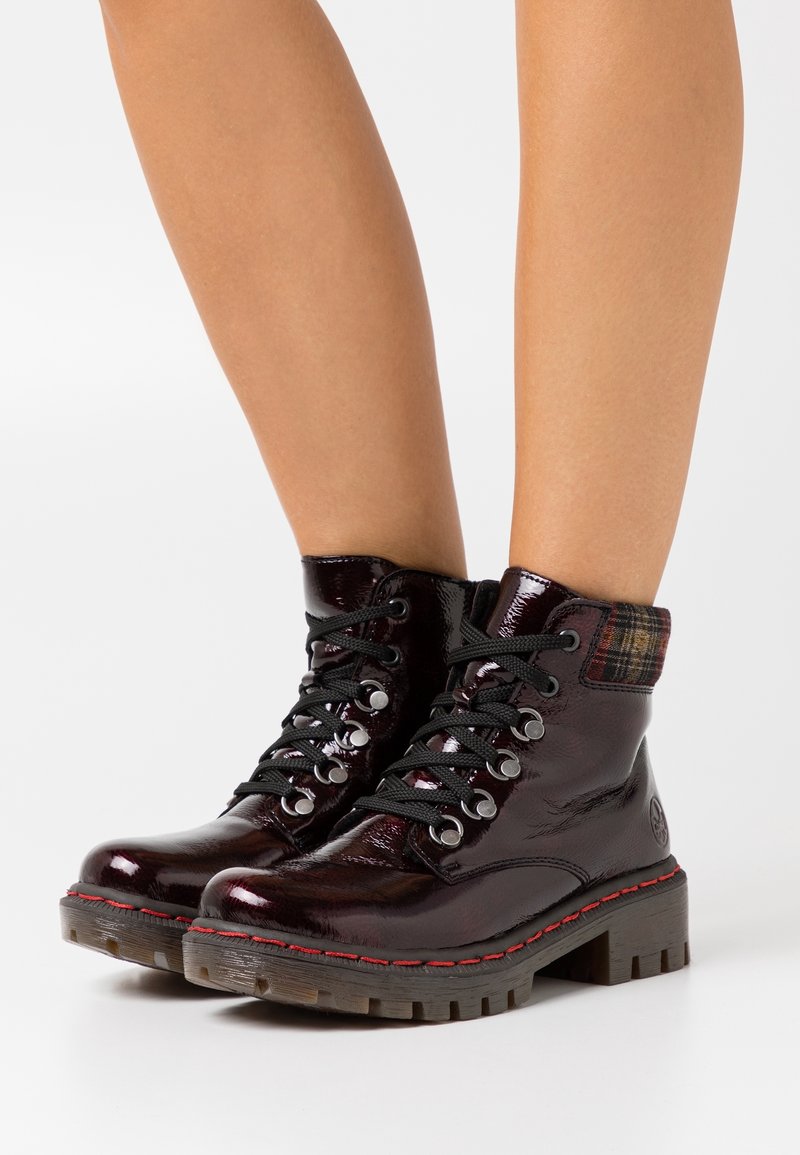 Rieker Šněrovací kotníkové boty - dark red