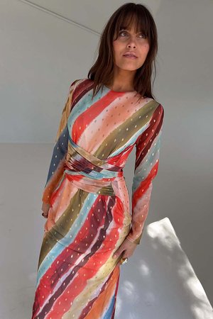 knee length dresses for ladies MARIA mini wrap dress