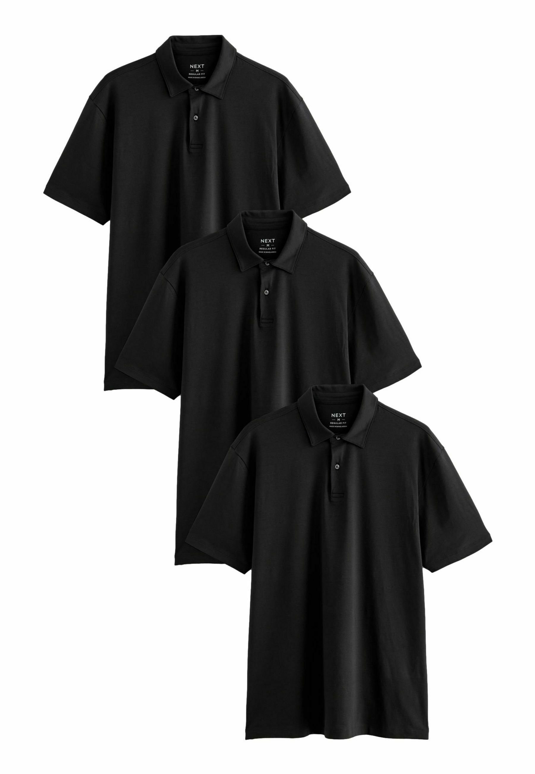 Next POLOS THREE PACK - Polo shirt - black - Zalando