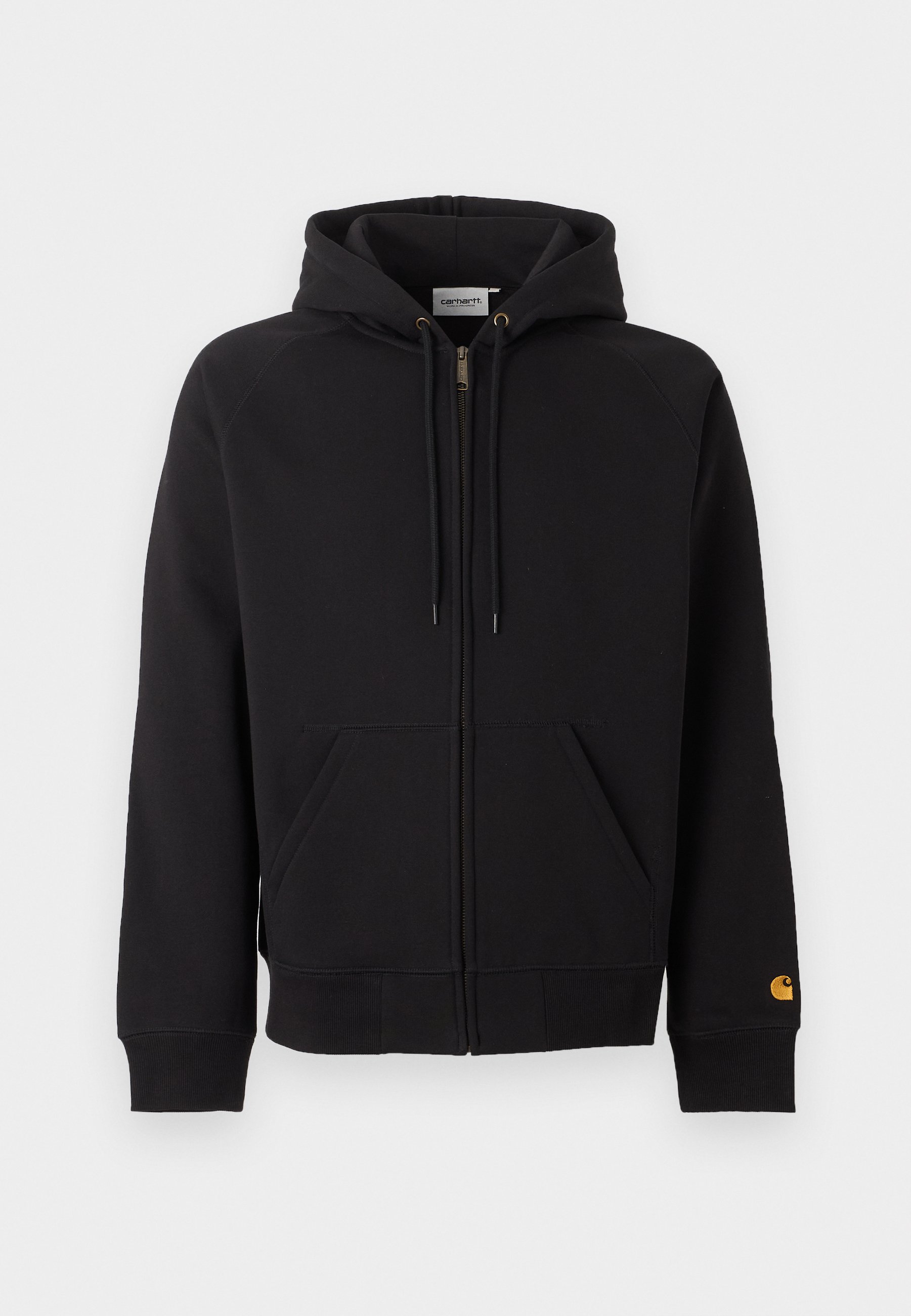 Carhartt WIP CHASE - Zip-up sweatshirt - black/gold-coloured/black