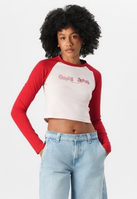 Guess Jeans RAGLAN - Top s dlhým rukávom - rugby red