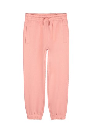 Roze sweatpants met elastische tailleband en trekkoord, zijzakken en elastische boorden.