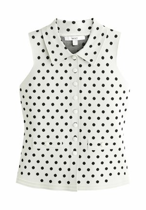 REGULAR FIT - SMART BUTTON UP  - Waistcoat - ecru polka dot