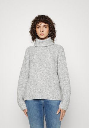 VMDAISY COWLNECK - Stickad tröja - light grey melange