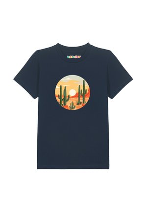 SONNENUNTERGANG IN DER WÜSTE - T-shirt imprimé - french navy