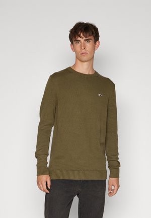 ESSENTIAL CREW NECK - Strikkegenser - drab olive green