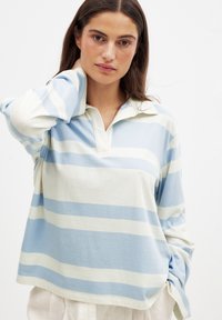 NA-KD Top s dlhým rukávom - blue white